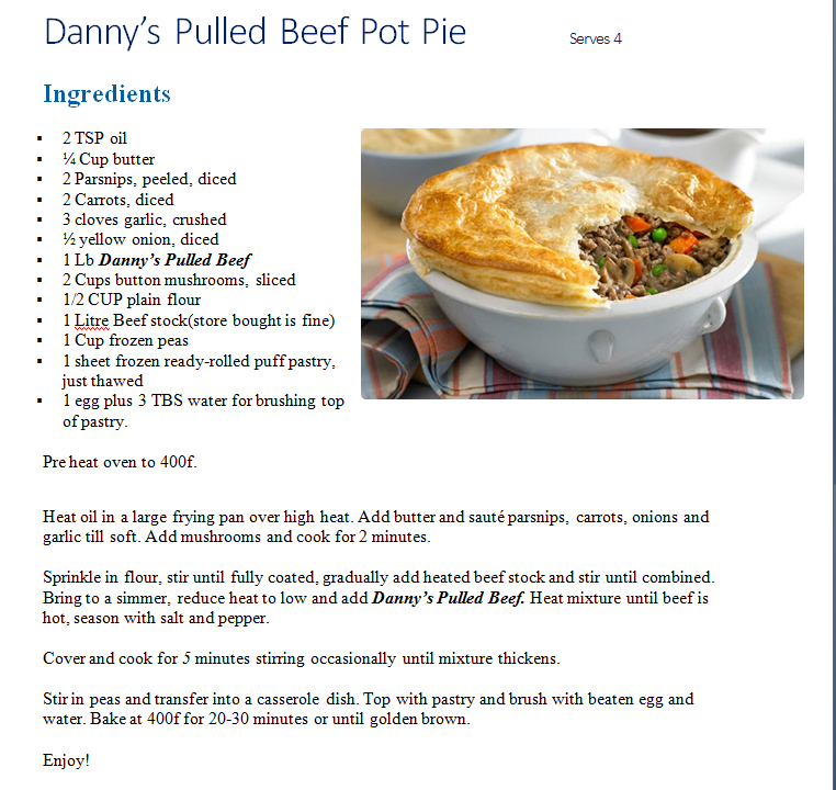 Pulled Beef Pot Pie